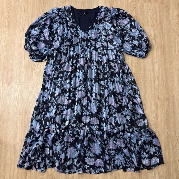 Pinkblush floral navy midi dress nwot - Picture 4 of 4